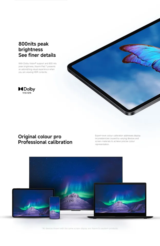 Buy Xiaomi Pad 7 Tablet – WiFi 256GB 8GB RAM 11.2inch Grey Online in | Sharaf DG
