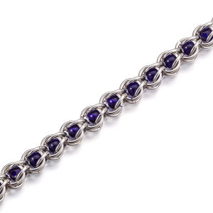 สร้อยคอแบบทำมือคลิปสแตนเลสสร้อยคอลูกปัดหลากสีฮิปฮอปห่วงโซ่อุตสาหกรรมหนัก