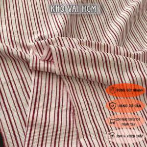 Vải Thun Gân Tăm Khổ 1m3 - May Áo Kiểu Quần Short Đùi - Co Giãn 4 Chiều Chất Mềm Mại Ít Nhăn