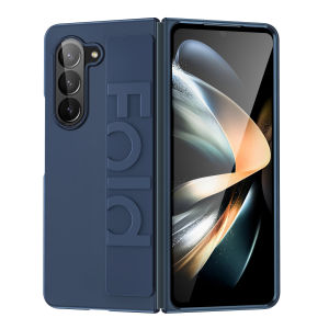 Luxury Soft Elastic Wristband Grip Bracket Strap Case For Samsung Galaxy Z Fold 7 6 5 4 3 ZFold7 Cases Matte Hard Thin PC Cover