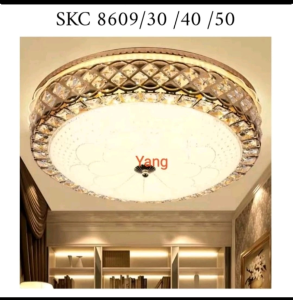 Lampu hias plafon kristal Full LED 98609P 6889 41692098613/ 50Cm deko ruang tamu keluarga kamar tidur teras