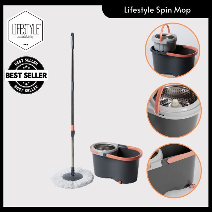 Lifestyle Spin Mop Floor Mop Cleaning Tool (With separate Dirty & clean water)(SM)