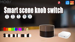 MOES  Tuya ZigBee Smart Knob Switch Wireless Scene Switch Button Controller Battery Powered Automation Scenario Smart Life
