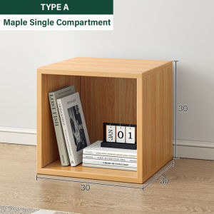 Little Carpenterr Wooden Stackable Cube Storage Rack Rak Penyimpanan Cube Box Bookshelf Cabinet Storage Oragnizer 格子柜