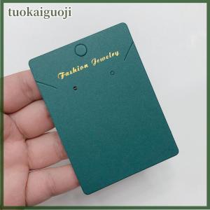 tuokaiguoji 50Pcs Simple Paper Label Cards Handmade Gift Tags Jewelry Display Tag Cards Hair Clip Hair Accessories Foldable Package Card