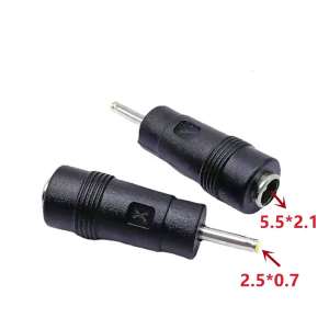 DC5.5x2.1mm to DC2.5x0.7mm Power Adapter Female to Male Charging Converter Connector for Laptops Power Supply