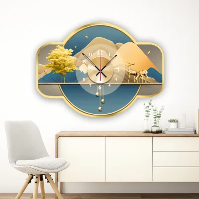 jam Dinding Lampu LED Ruang Tamu Modern Minimalis Lampu Hias Dinding Bentuk Bulu Gaya Nordic