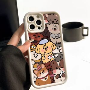Phone Case  Painter puppy For iphone 11 12 13 14 15 16 17 Pro Max Casing silicone xr xs Max 7 8 Plus 11Pro 13Plus