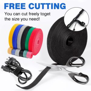 5M Wire Organizer Velcro Cable Ties Home Data Cable Storage Strap Reusable Wire Binding Straps