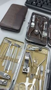 🔥Local Delivery🚚🔥7/12/19 in 1 Portable Manicure Set Nail Care Kit Travel Grooming Tools Nail Clipper Scissor Tweezer Set
