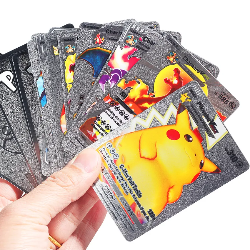 55Pcs/box Original English Pokmon Pikachu Charizard Card Pokemon Gold Cards  Magic Baby Gilding Card For Boys Children Gift | Lazada PH