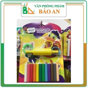 Đất nặn 12 màu có khuôn lăn 165g 002-4SMR12165 - Văn phòng phẩm Bảo An