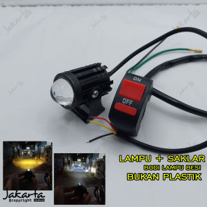 lampu tembak motor D2 Laser + saklar on off - lampu motor