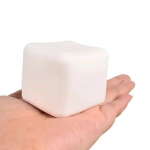 FLEURS Cute White Squishy Tofu Hand Relax Slow Rising Sensory Squishy Toy Creative Sticky Autism Sensory Toys Adults Kids