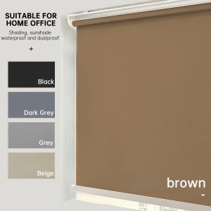 Solid color Korean Full blackout roller blinds For window home office 100cm/120cm/140cmX200cm Easy Installation