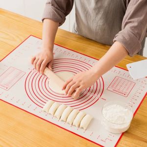 Kitchen Silicone Dough Rolling Mat Baking Pastry Clay Pad Sheet Liner Tool