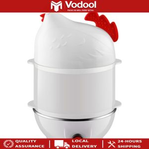 Stainless Steel Egg Cooker with Auto Shut Off for Perfectly Boiled Eggs in Home Kitchen