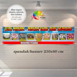 Cetak Spanduk Banner Jual Macam Macam Ikan Asin Kemasan