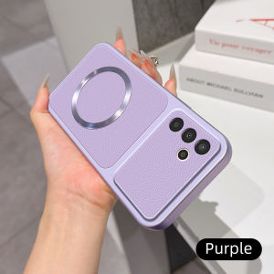 Casing for Samsung A24 A25 SM-A245F SM-A245F/DS SM-A245F/DSN SM-A245M SM-A245M/DS SM-A245N Matte leather case with charging magnetic ring anti drop and shockproof phone case