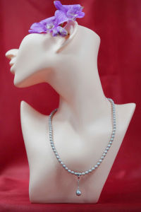 [ Woosilver ] Chuỗi Ngọc Trai – Ánh Xám Bạc – Secondhand – NTN17