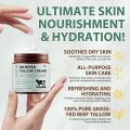 Whipped Beef Tallow for Skin, Organic Face Moisturizer with Grass Fed Beef Tallow & Raw Honey, Deeply Moisturizes Face & Body, Reduces Skin Irritation and Sensitivity, 4.2 Oz. 