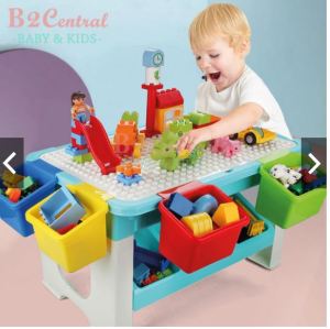Multi-Function Children Table Building Blocks Table Learning Playing Study Drawing Blocks Table & Kids Desk