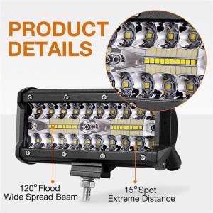 lampu tembak motor mobil Jeep truk off-road 40 LED susun 12 volt dan 24 volt tembus kabut 120 Watt 16.000lumens