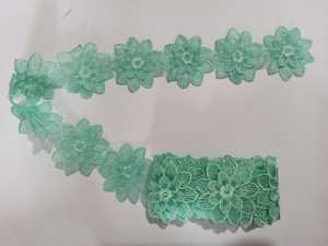 Renda Bordir Roll Motif Bunga 3D