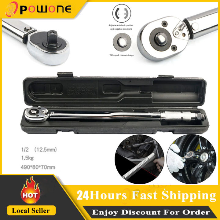 Högert Technik - Drehmomentschlüssel 1/2 Zoll 40-220 Nm, Leistungsstarker Torque Wrench Mit 72 Zahn Ratsche, Chrom Molybdän Stahl, ±3 Prozent Genauigkeit, Rechts Links Umschaltbar
