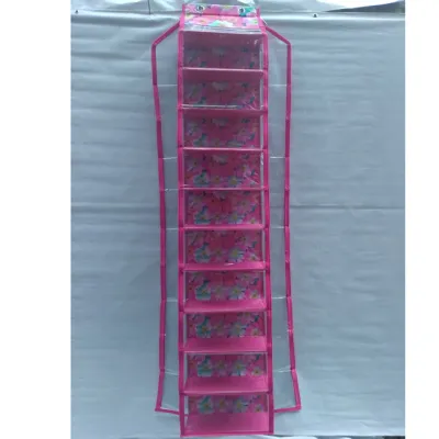 Rak Sepatu gantung Resleting HSOZ Hanging Shoes Organizer Zipper HSOR HSO retsleting motif bunga