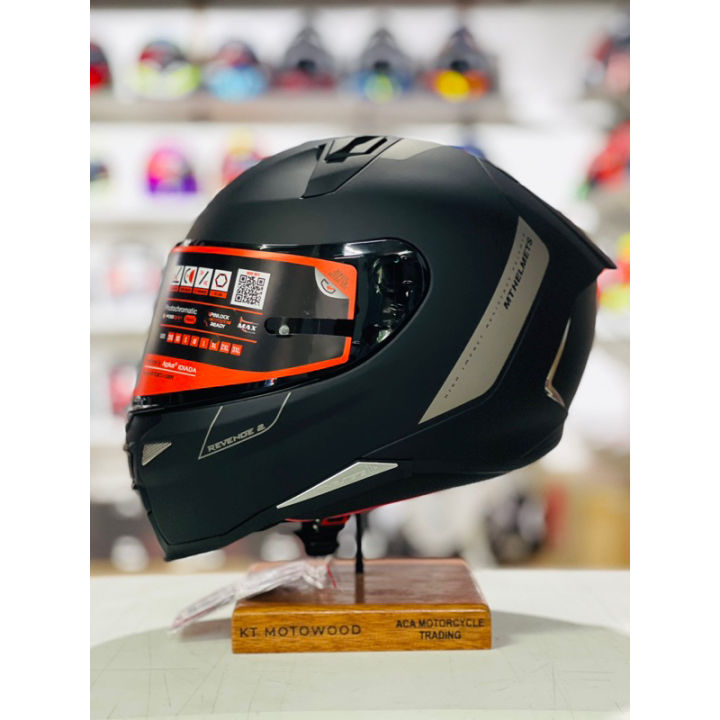 MT REVENGE 2 PD Full-Face Single Visor Helmet + Free Clear Visor ...