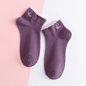 IMPORTCOD Kaos Kaki Wanita Motif Smile Lucu Ankle Socks Dewasa Kaos Kaki Pendek Murah