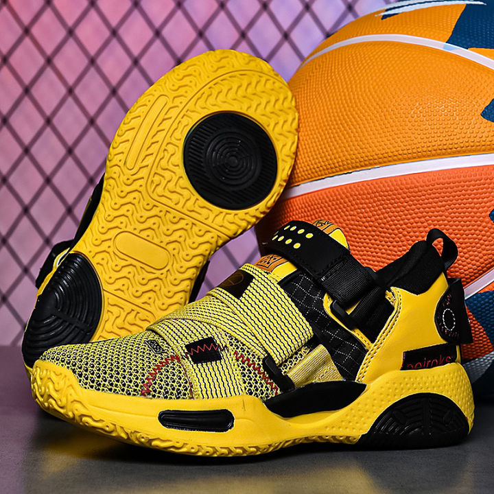 HELONG Boys Brand Basketball Shoes for Kids Sneakers Thick