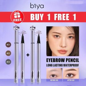 【BUY 1 TAKE 1】Biya Eyebrow Pen Liquid Waterproof Brow Stroke Pen Ultra Fine Nib Sweat Resistant Eyeliner Pencil Ultra-fine Head Waterproof And Sweat-proof Non-fading Beginner Eyebrow Lazy Eyebrow Drawing Artifact