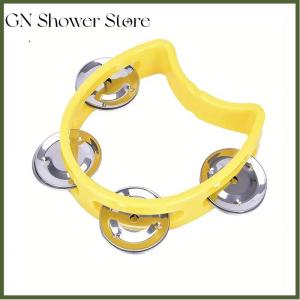 GNStore[COD] แทมบูรีนพลาสติก1ชิ้นสำหรับผู้ใหญ่เครื่องดนตรีมือกลองแทมบูรีน4อัน