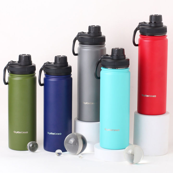 Quenched Thirst 22oz Stainless Steel Double Wall Vacuum Insulated Sports  Water Bottle Travel Tumbler Thermos Flask