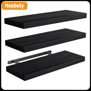 【2-3 days delivery】 Floating Wood Shelves Wall Mounted Storage Rack for Bedroom Living Room Home Decorative Display Organizer