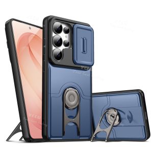 Samsung Galaxy S26Ultra Phone Case For Samsung Galaxy S26Ultra S26 S25 S25FE S24Plus S24Ultra S24 S23 Fashion Slide Camera Cover Rotating Stand Shockproof Protective Case