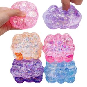 NOBLELUX Shiny Maltose Fidget Toys Cubic Shape Bright Colors Soft Slow Rebound Malt Cube Creative Slow Rising Anti-stress Sensory Toy for ADHD Autism Relax