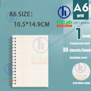 【Ready Stock】Coil Notebook Grid Blank Line Dot A5/B5/A6 Loose-Leaf Coil Notebook Spiral Notebook School & Office Notebook 80 Sheets