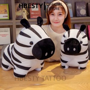 1pc 35-40cm Cute Zebra Stuffed Animals Plush Toy kids toys Simulation Fat Zebra Doll photography props Christmas birthday gifts h260819