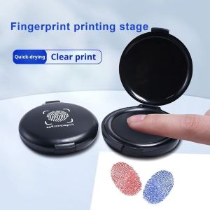 【COD+IN STOCK】1Pcs Waterproof Stamp Pad 5.8cm Mini Thumbprint Ink Pad Portable Fingerprint Ink Pad Identification Security