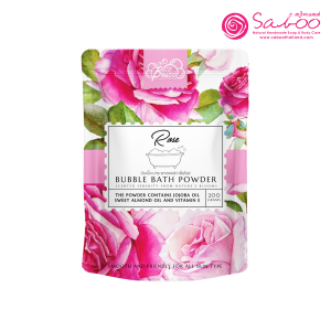 Saboo Thailand Bubble Bath Bomb Powder  Rose 200g. | สบู่ ไทยแลนด์ บับเบิ้ล บาธ พาวเดอร์ โรส 200กรัม