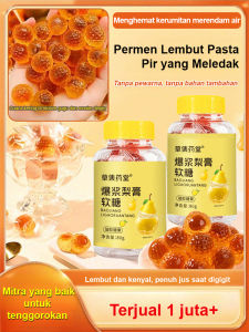 Permen Penyegar Tenggorokan Permen Penyegar Tenggorokan dengan Ekstrak Pir Rasa Mint untuk Menyegarkan Paru-Paru Menenangkan Tenggorokan Obat Batuk