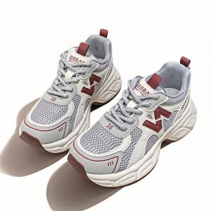 สินค้าพร้อมส่ง🇹🇭 รุ่นQ165 ระบายอากาศได้ผ้าตาข่าย รองเท้าวิ่ง รองเท้าผ้าใบผู้หญิงลำลอง ร้อยเชือกรองเท้าผ้าใบ รองเท้าผ้าใบเสริม ส้น5ซม