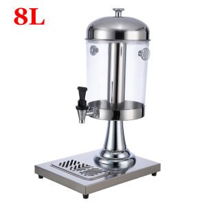 8L/16L Juice Machine With Faucet Juice Jug Machine Beverage Dispenser With Stand Stainless Steel Hot Cold Drink Dispenser with Ice Container for Hot Tea Coffee Cold Milk Serving Cold Beverages Cocktails