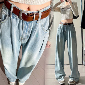 🌈 กางเกงยีนส์ 🌈 เอวสูง สไตล์เกาหลี แนววินเทจ กางเกงยีนส์ขายาว S-2XL กางเกงยีนส์เอวสูงทรงขาบาน ใส่แล้วดูดี แฟชั่นแมทกับทุกลุค 💥พร้อมส่ง💥