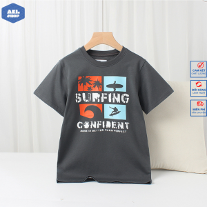 Áo thun bé trai size đại 25kg đến 45kg AKL áo phông bé trai cotton phong cách Hàn Quốc 5 đến 14 tuổi hàng Quảng Châu