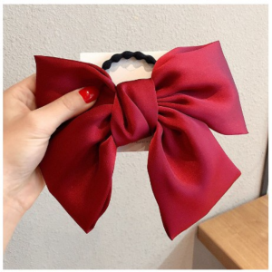 Korean Style Bowknot Hair Clip Bow Spring Clip for Women Sweet Ponytail Big Bow Hairpin Top Clips Ribbon Hair Pins Female Back Head Rope Fashion Hair Accessories Butterfly Barrettes for Girl