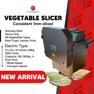 MONARIS Electric Fruit And Vegetable Slicer Automatic Slicing Cutting Machine Stainless Steel Consistent 1mm Slices